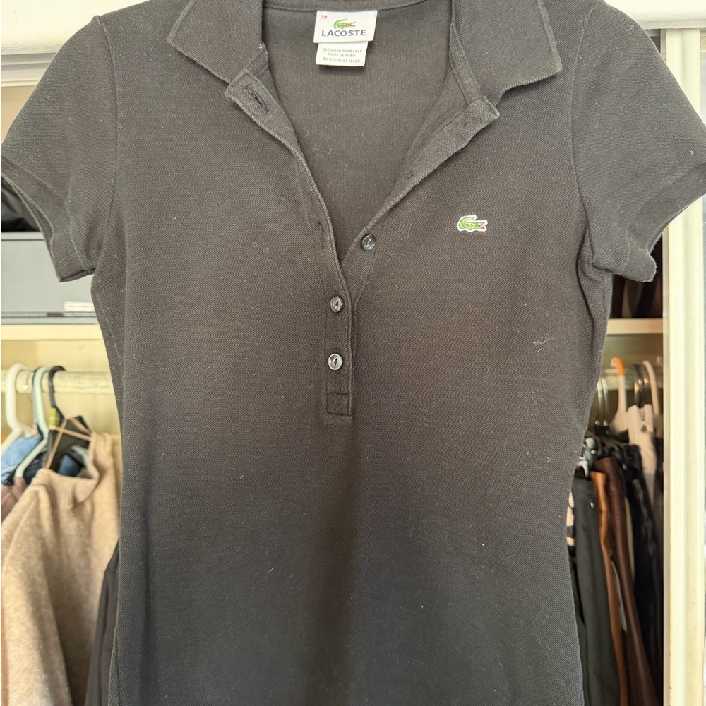 Lacoste Women's Black Polo Shirt